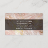 シックなピンクのデザインカード(イベント・マネージャ) 名刺 (裏面)