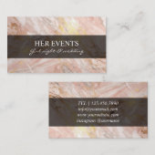 シックなピンクのデザインカード(イベント・マネージャ) 名刺 (正面/裏面)
