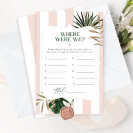 シックなピンクのトロピカルどこ我々のブライダルゲーム