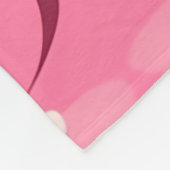 シックなピンクのハートオギー フリースブランケット (角)