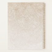 シックなピンクのバラの名パーソナライズされた前 プランナー手帳 (裏面)