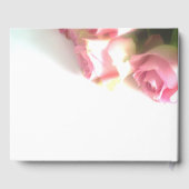 シックなピンクのバラの花の花束結婚のゲストブック ゲストブック (裏面)