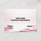 シックなピンクのバラ 名刺 (裏面)