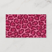 シックなピンクのヒョウのプリントの名刺 名刺 (裏面)