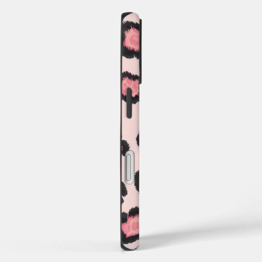 シックなピンクのヒョウ柄 Case-Mate iPhoneケース (裏面 / 右)
