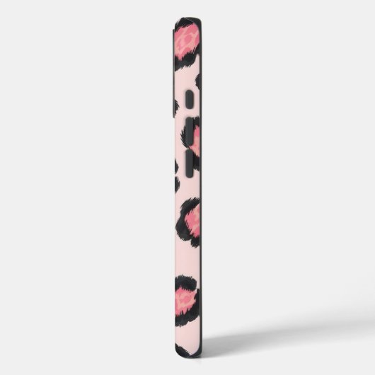 シックなピンクのヒョウ柄 Case-Mate iPhoneケース (裏面 / 左)