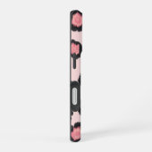 シックなピンクのヒョウ柄 iPhone 16ケース (右側面)