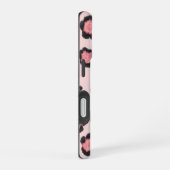 シックなピンクのヒョウ柄 iPhone 16ケース (右側面)