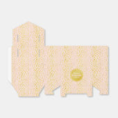 シックなピンクのフェイク金ゴールドグリッターチータープリントモノグラム フェイバーボックス (折り畳みなし)