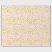 シックなピンクのフェイク金ゴールドグリッターチータープリントモノグラム ラッピングペーパー (フラット)