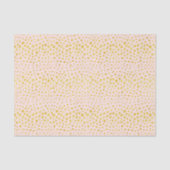 シックなピンクのフェイク金ゴールドグリッターチータープリントモノグラム 薄葉紙 (正面)