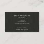 シックなピンクのフローラケーキパティスリーのカップケーキベーカリー 名刺 (裏面)