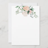 シックなピンクのフローラブランチ&バブリーブライダルシャワー 招待状 (裏面)