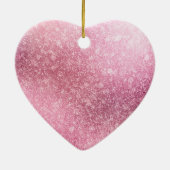 シックなピンクのフローラレース セラミックオーナメント (裏面)