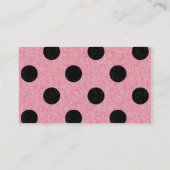 シックなピンクのプードルのお母さんカード コーリングカード (裏面)