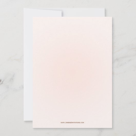 シックなピンクのメーソンジャーの花のベビーシャワーの招待 招待状 (裏面)