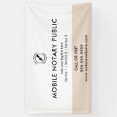 シックなピンクのモバイル公証人パブリックロゴサイトイベント 横断幕 (縦)