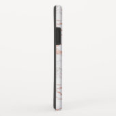 シックなピンクのローズゴールドフォイルマーブルモノグラム Case-Mate iPhoneケース (裏面/右)