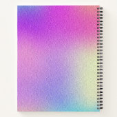 シックなピンクのローズユニコーン滴下グリッター ノートブック (裏面)