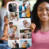 シックなピンクの大理石7フォトコラージュ Case-Mate iPhoneケース