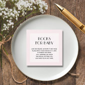 シックなピンクの女の子の赤ちゃんシャワー予約リクエスト エンクロージャーカード