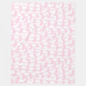 シックなピンクの弓 フリースブランケット (正面)