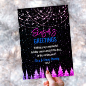 シックなピンクの木クリスマスグリッターの新しい年のライト