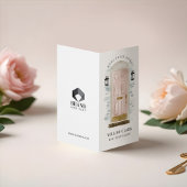 シックなピンクの水の色のフロントドアフォト&サービス 名刺