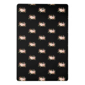 シックなピンクの水の色のフローラルパターンファミリーフォト ミニクリップボード (裏面)