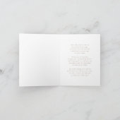 シックなピンクの水の色のボーガールベビーシャワー サンキューカード (内部)