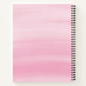 シックなピンクの水彩洗モダン浄 ノートブック (裏面)