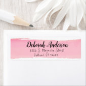 シックなピンクの水色 ラベル (インサイチュ)