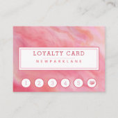 シックなピンクの瑪瑙パターンビジネスロイヤリティカード 名刺 (正面)