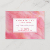 シックなピンクの瑪瑙パターンビジネスロイヤリティカード 名刺 (裏面)