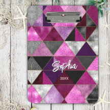 シックなピンクの紫のグレージオメトリック