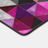 シックなピンクの紫のグレージオメトリック デスクマット (コーナー)