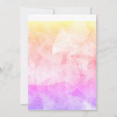 シックなピンクの紫の一角滴下グリッタークリスマス 招待状 (裏面)