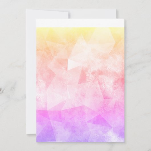 シックなピンクの紫の一角滴下グリッタークリスマス 招待状 (裏面)