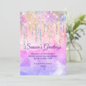 シックなピンクの紫色のドリップスグリッター新年クリスマス (スタンド正面)