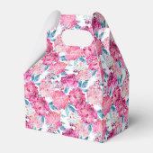 シックなピンクの花カスタム、ハッピーバースデー フェイバーボックス (裏面サイド)