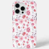 シックなピンクの花スタイリッシュ色 Case-Mate iPhoneケース (裏面)