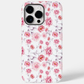 シックなピンクの花スタイリッシュ色 Case-Mate iPhoneケース (裏面)