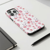 シックなピンクの花スタイリッシュ色 Case-Mate iPhoneケース