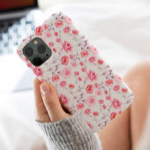 シックなピンクの花スタイリッシュ色 Case-Mate iPhoneケース
