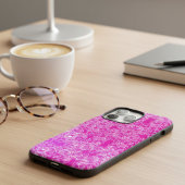 シックなピンクの花植物模様の渦巻き Case-Mate iPhoneケース