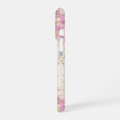 シックなピンクの花 iPhoneケース (左側面)