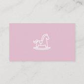 シックなピンクの赤ちゃんシャワーおむつラッフル エンクロージャーカード (裏面)