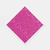 シックなピンクの金ゴールドグラムキソ スタンダードランチョンナプキン (角)