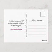 シックなピンクの金ゴールドグリッターは新年のクリスマスを乾燥 ポストカード (裏面)