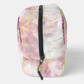 シックなピンクの金ゴールドグリッタードリップモノグラムアクセサリーpo ドップキット (右)